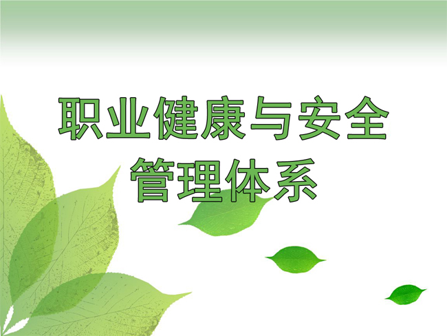 职业健康与安全